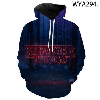 Fashion Streetwear Hoodies &#8211; Stranger Things 3D Printed Pullover