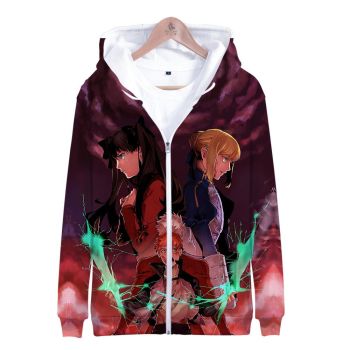 Fate Stay Night 3D Printed Zipper Hoodies &#8211; Fashion Hooded Sweatshirt Pullover
