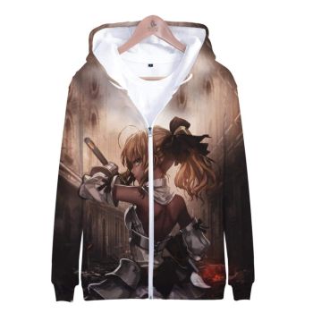 Fate Stay Night 3D Printed Zipper Hoodies &#8211; Fashion Hooded Sweatshirt Pullover