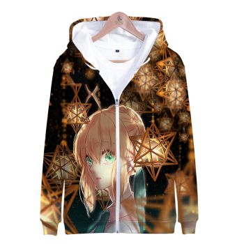 Fate Stay Night 3D Printed Zipper Hoodies &#8211; Fashion Hooded Sweatshirt Pullover