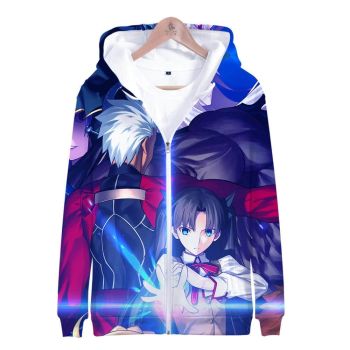 Fate Stay Night 3D Printed Zipper Hoodies &#8211; Fashion Hooded Sweatshirt Pullover