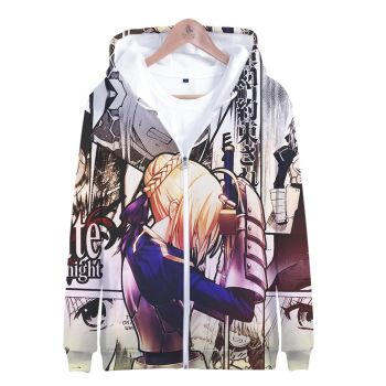 Fate Stay Night 3D Printed Zipper Hoodies &#8211; Fashion Hooded Sweatshirt Pullover