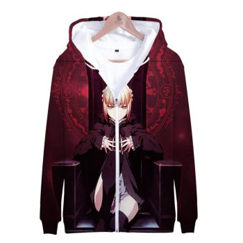 Fate Stay Night 3D Printed Zipper Hoodies &#8211; Fashion Hooded Sweatshirt Pullover