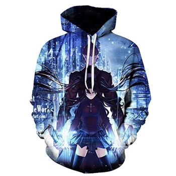 Fate Stay Night Hoodies &#8211; Rin Tohsaka 3D Printed Fashion Hooded Long Sleeve Pullover