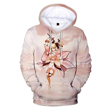 Fate Stay Night Hoodies &#8211; Saber 3D Printed Fashion Hooded Long Sleeve Pullover