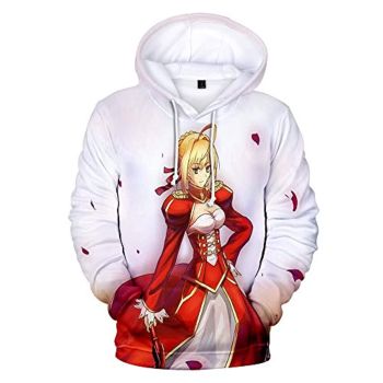 Fate Stay Night Hoodies &#8211; Saber 3D Printed Fashion Hooded Long Sleeve Pullover