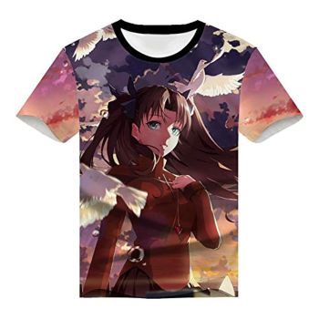 Fate Zero Fate/Stay Night Hoodies &#8211; 3D Printed Anime T-Shirt Funny Short Sleeve Tee Tops
