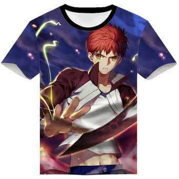 Fate Zero Fate/Stay Night Hoodies &#8211; 3D Printed Anime T-Shirt Funny Short Sleeve Tee Tops