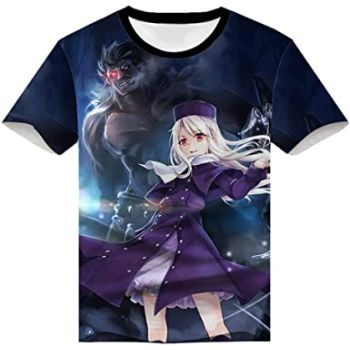 Fate Zero Fate/Stay Night Hoodies &#8211; 3D Printed Anime T-Shirt Funny Short Sleeve Tee Tops