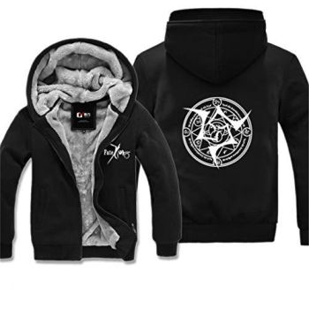 Fate Zero Hoodies &#8211; Winter Thicken Fleece Warm Zipper Hooded Jacket