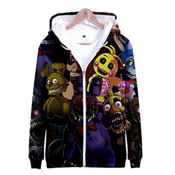 Five Nights at Freddy&#8217;s Hoodies &#8211; FNAF Hooded Zipper Jacket Coat