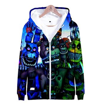 Five Nights at Freddy&#8217;s Hoodies &#8211; FNAF Hooded Zipper Jacket Coat