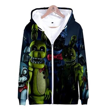 Five Nights at Freddy&#8217;s Hoodies &#8211; FNAF Hooded Zipper Jacket Coat
