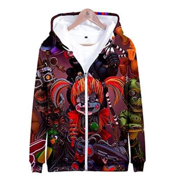 Five Nights at Freddy&#8217;s Hoodies &#8211; FNAF Hooded Zipper Jacket Coat