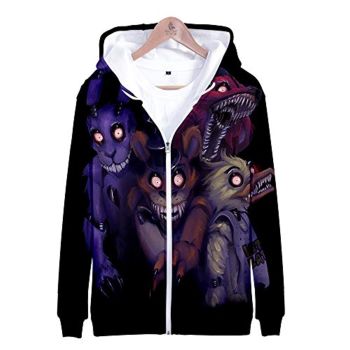 Five Nights at Freddy&#8217;s Hoodies &#8211; FNAF Hooded Zipper Jacket Coat