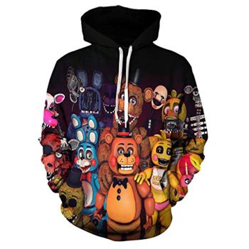 Five Nights at Freddy&#8217;s Hoodies for Teens &#8211; 3D Boys and Girls Pullover Hoodie