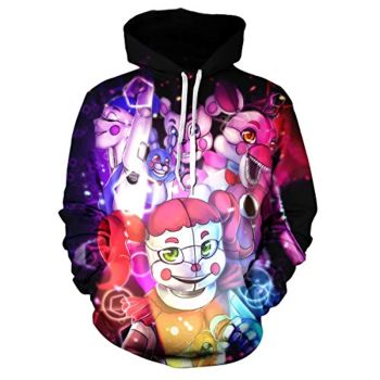 Five Nights at Freddy&#8217;s Hoodies for Teens &#8211; 3D Boys and Girls Pullover Hoodie