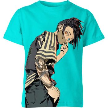 Aqua Teal Obanai Iguro from Demon Slayer Shirt