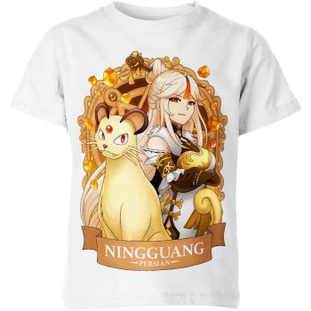 Ningguang x Persian in Charming White and Yellow Shirt