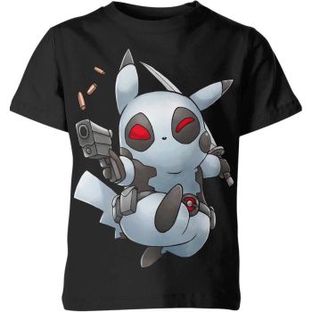 Lightning Wit Black Pikachu x Deadpool Shirt