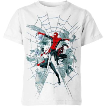 Homecoming Adventure: Comfy and Stylish Spider-man Man T-Shirt in White