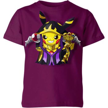 Ainz Ooal Gown Overlord x Pikachu From DQS Shirt Purple