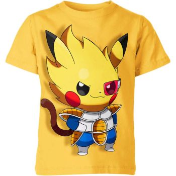 Electric Pikachu Fusion - Vibrant Yellow Vegeta x Pikachu Shirt