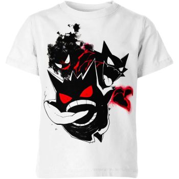 Whimsical Spirits Gengar, Haunter, Gatsly White DQS Shirt
