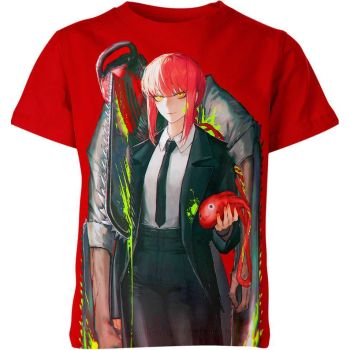 Passionate Red Makima and Chainsaw Devil from Chainsaw Man Shirt