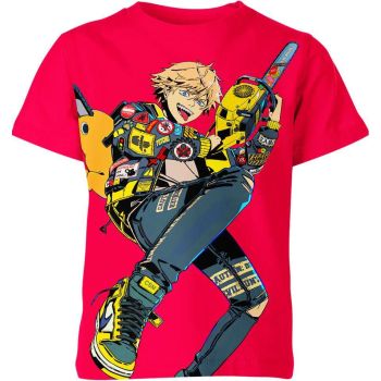 Devilish Companion - Pink Pochita and Chainsaw Devil from Chainsaw Man Shirt