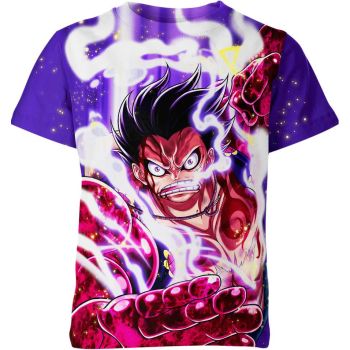 Regal Purple and Pink Monkey D Luffy Gear 4 Shirt