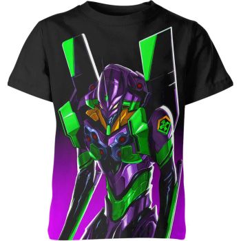 Eva's Awakening - Eva Unit 01 From Neon Genesis Evangelion Black Shirt