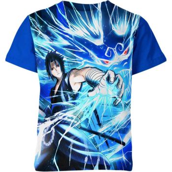 Sasuke Uchiha's Tranquil Blue Gaze Shirt