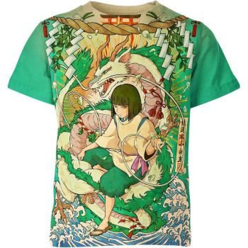 Haku in Spirited Away from Studio Ghibli Shirt - Emerald Dreamer