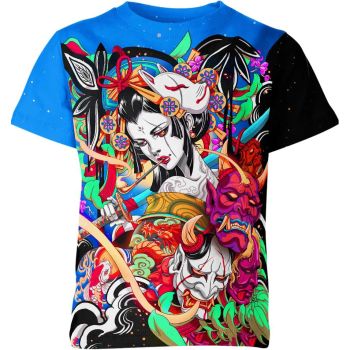 Dazzling Rainbow Spectrum Demon Slayer Shirt - Lively and Expressive