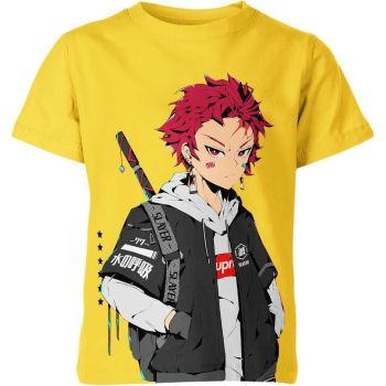 Tanjiro Kamado From Demon Slayer Shirt - Yellow