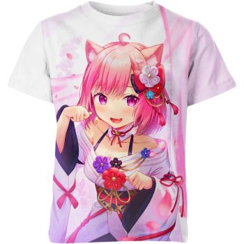 Lilac Blossoms - Anime Girl Saku Sasaki Shirt