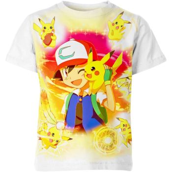 Electric Duo Ash Ketchum And Pikachu From DQS Shirt