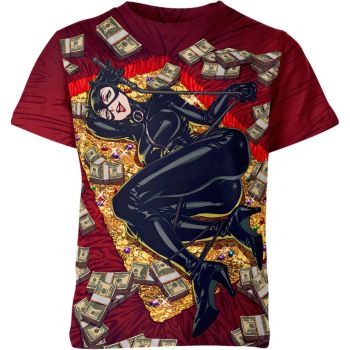 Red Catwoman From Batman Shirt - Embody the Seductive and Stealthy Catwoman