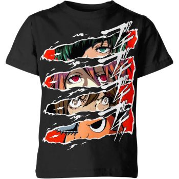 Darkness Shattered: Persona 5 X Chainsaw Man Black Shirt