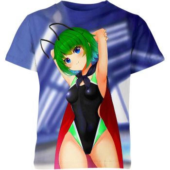 Firefly's Radiance - Azure Blue Wriggle Nightbug From Touhou Shirt