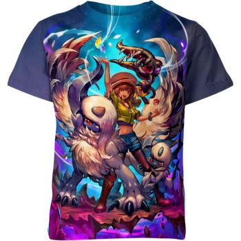 Absol Mawile Mega Absol From DQS Shirt Blue & Multi color