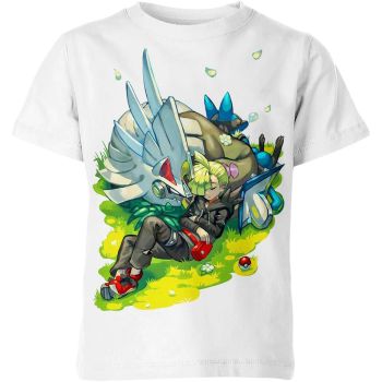 Shining Bond Gladion Lucario Silvally DQS White Shirt