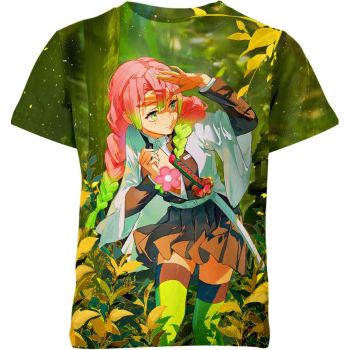 Verdant Blossom - Kanroji Mitsuri From Demon Slayer Shirt in Lush Green