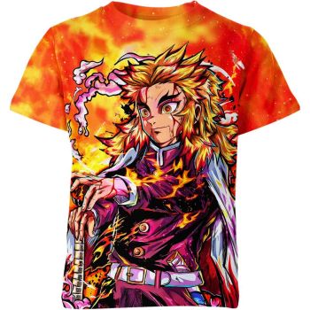 Vibrant Orange Kyojuro Rengoku From Demon Slayer Shirt