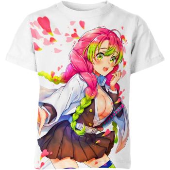 Divine Radiance - Kanroji Mitsuri From Demon Slayer Shirt in Pure White