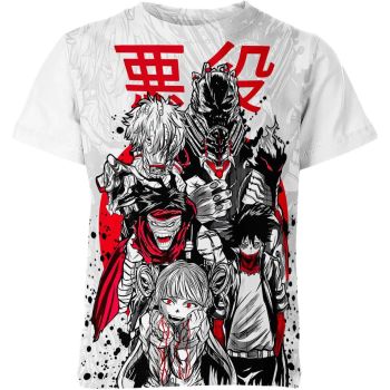 Striking Black, White, and Red My Hero Academia Shirt