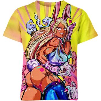 Vibrant Multi-Colored Mirko From My Hero Academia Shirt