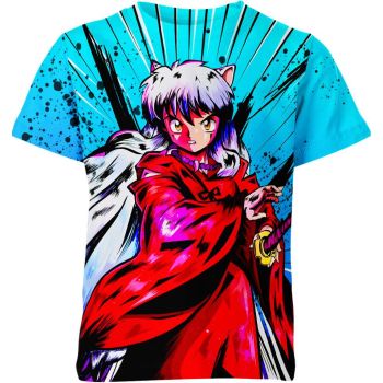 Inuyasha Shirt - Oceanic Blue Dream - Adorable Quest in Ocean Blue Serenity