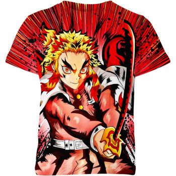 Blazing Red Kyojuro Rengoku From Demon Slayer Shirt